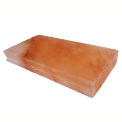 Плитка из гималайской соли шлифованная 20x10x2,5 см., с пазом для монтажа