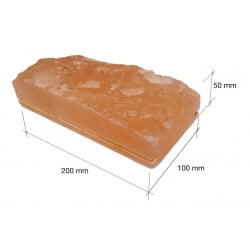 Кирпич из гималайской соли колотый 20x10x5 см., с пазом для монтажа