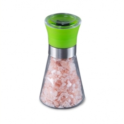 Мельничка с розовой Гималайской солью 100г, помол 2-5мм, керамич. жернова, Зеленый