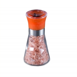Мельничка с розовой Гималайской солью 100г, помол 2-5мм, керамич. жернова, Оранжевый