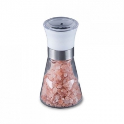 Мельничка с розовой Гималайской солью 100г, помол 2-5мм, керамич. жернова, Белый
