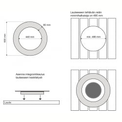 Монтажный фланец для печей IKI 600 (для Pillar 6-12 кВт)