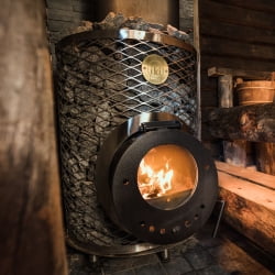 Печь для сауны Mini-IKI со стальной дверцей 