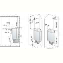 Электрическая печь для сауны Harvia Delta D36E Black без пульта