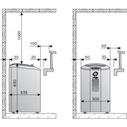 Электрическая печь для бани Harvia Forte AFB6 Steel
