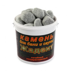 Камень для бани Жадеит шлифованный средний 20 кг.