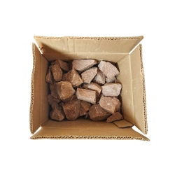 Камень для бани и сауны Малиновый кварцит колотый, 10 кг., мелкий