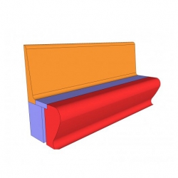 Сборный лежак для хамама LUX ELEMENTS (длина 1200 мм)