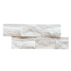 Панель из камня Кварцит белый (Лайт) 350x150x10-20 мм (7 шт.)