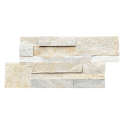 3Д панель из камня Кварцит бежевый (Модерн) 350х180х10-20 мм (6 шт.)