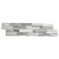 Панель из камня Кварцит бело-серый (Неоклассика) 600х150х10-20 мм (6 шт.)