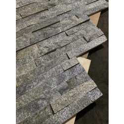 Панель из камня Кварцит зелёный (Классика) 600х150х10-20 мм (7 шт.)