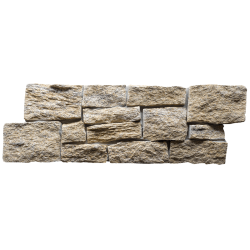 Панель из камня Кварцит серо-коричневый (Грубый камень) 550x200x20-40 мм (4 шт.)