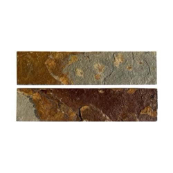 Плитка из камня Сланец мультиколор (Натуральный скол / Нарезка) 70x300x10-20 мм (20 шт.)