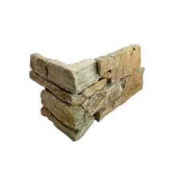 Панель из камня Наружный угол, Кварцит мультиколор (Грубый камень) 200+350x200x20-40мм (1 шт.)