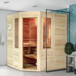 Модульная сауна ANGLE из массива ели 2.00х2.00, угловая