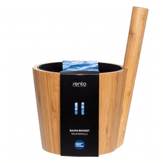 Запарник Rento, бамбуковый с чёрной пластиковой вставкой. Фото №1
