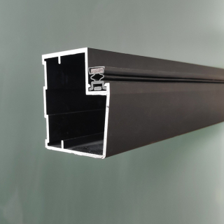 Дверь для хамам Арта Премьер, Прозрачная с черным профилем, 190х80. Фото №3