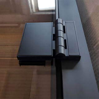 Дверь для хамам Арта Премьер, Бронза матовая с черным профилем, 190х70. Фото №4