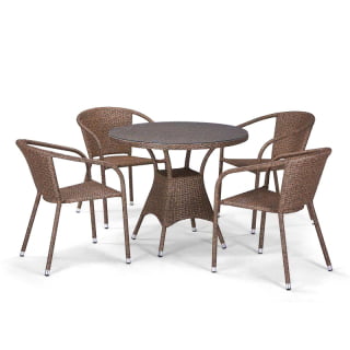 Комплект плетеной мебели из искусственного ротанга T197AT/Y137C-W56 Light brown 4Pcs. Фото № 1