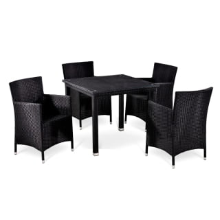 Комплект плетеной мебели из искусственного ротанга T246ST/Y189D-W5 Black 4Pcs. Фото №1