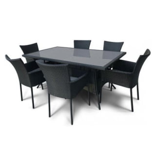 Комплект плетеной мебели из искусственного ротанга ротанга AFM-170S Black 6Pcs. Фото № 1