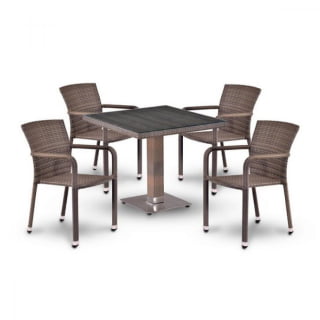 Комплект плетеной мебели из искусственного ротанга T503SG/A2001G-W1289 Pale 4Pcs. Фото № 1