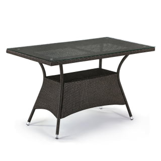 Плетеный стол из искусственного ротанга T198D-W53-130x70 Brown. Фото № 1