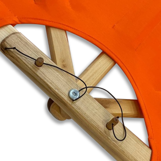Веер-опахало для для бани и сауны SW Hot Steam размер М (100 см), оранжевый. Фото №5