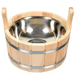 Шайка двуручная 6,0 л с нержавеющей вставкой (ШН-6). Фото № 1