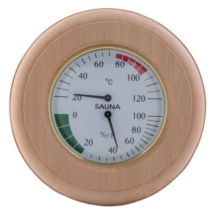 Термогигрометр TH-10А, круг (ольха). Фото №1
