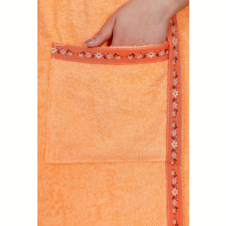 Набор для сауны махровый женский (парео, чалма, рукавица), персиковый, 54-60. Фото №7