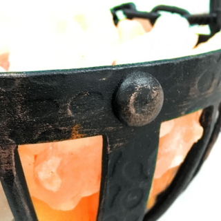 Кованая чаша-подвес для гималайской соли (соль не в комплекте). Фото №4