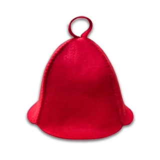 Шапка для бани и сауны, красная. Фото № 1