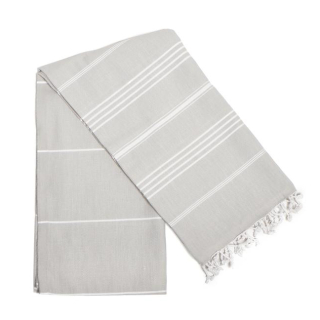 Пештемаль Джапраз Светло серый полотенце для турецкой бани. Фото №3