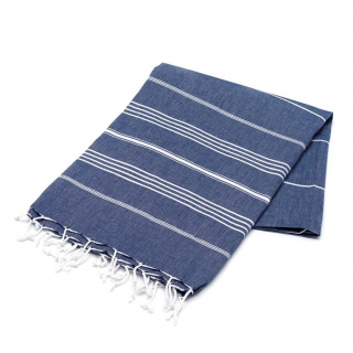 Пештемаль Джапраз Синий полотенце для турецкой бани. Фото №1