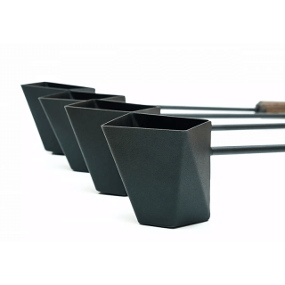 Ковш для бани Варвара рукоятка квадрат из светлого Бука, AISI 201, 250 мл. Фото № 5