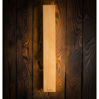 Светильник угловой для бани Woodson со светодиодной лентой 700х100, липа (24V). Фото №2