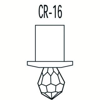 Набор хрустальных насадок Cariitti CR-16, хром. Фото №2