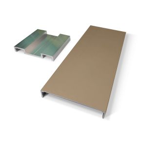 Комплект алюминиевых наличников для хамама, бронза. Фото № 2