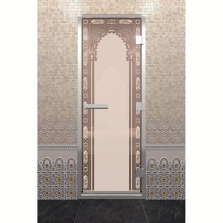Дверь DoorWood Хамам Восточная Арка Бронза Матовая 190х70 (по коробке). Фото №1