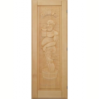 Деревянная дверь для бани DoorWood Дед Кавказская Липа 1900х700. Фото №1