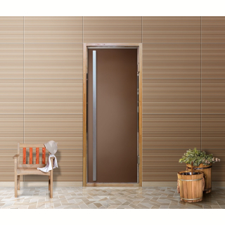 Дверь для сауны, со скрытыми петлями, DoorWood Flash Royal, бронза матовое, 2000*800. Фото №2