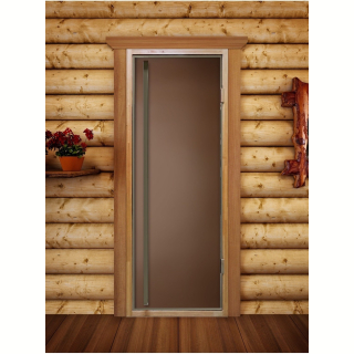 Дверь для сауны, со скрытыми петлями, DoorWood Flash Royal, бронза матовая, 1900*700. Фото №3