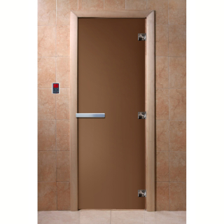 Дверь для саун DoorWood Бронза матовое 170х70. Фото №1