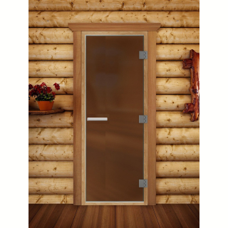 Дверь для бани и сауны DoorWood Престиж Лайт, бронза матовая, 190х70. Фото №1