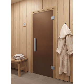 Дверь для сауны и бани DoorWood Фаворит Бронза Матовая 2000х700 (по коробке). Фото № 1
