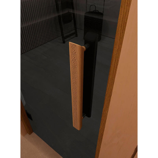 Дверь для сауны и бани DoorWood Фаворит BLACK Графит 1900х700 (по коробке). Фото № 2