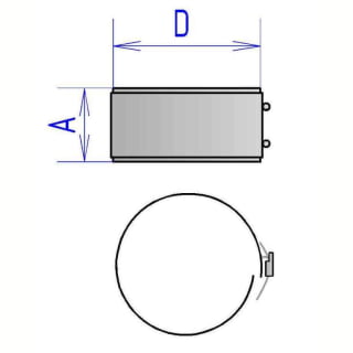Хомут соединительный 2ХС (для двухконтурных дымоходов 