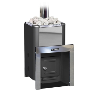 Газо-дровяная банная печь Ермак Уралочка 16 (Нержавейка). Фото № 1